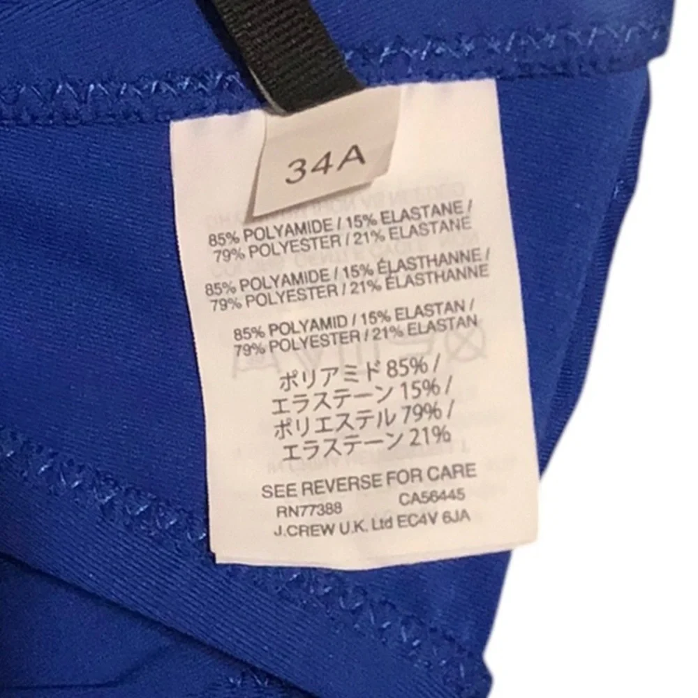 J.Crew Royal Blue swim top 34A